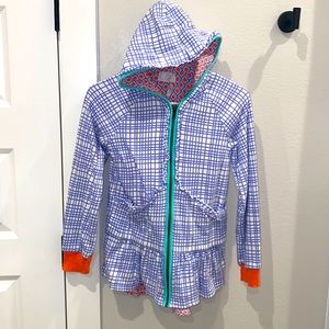 EUC Matilda Jane Clothing MJC Teen Tween Cost Jacket Hoodie Hoody with Ruffles